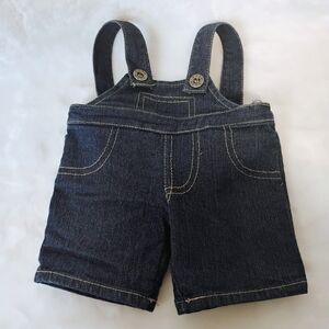 Build A Bear BAB Denim Blue Jean Overalls Plush Stuffed Animal Outfit Toy E